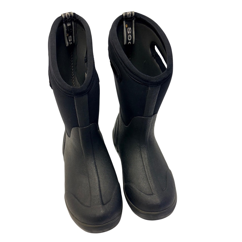 Bogs Kids Classic II High Waterproof Insulated Rain Boots Black 72950W-001 SZ4